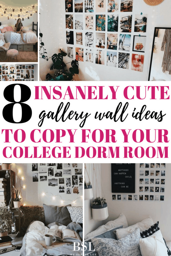 8 Cute Gallery Wall Ideas To Copy For Your College Dorm Room