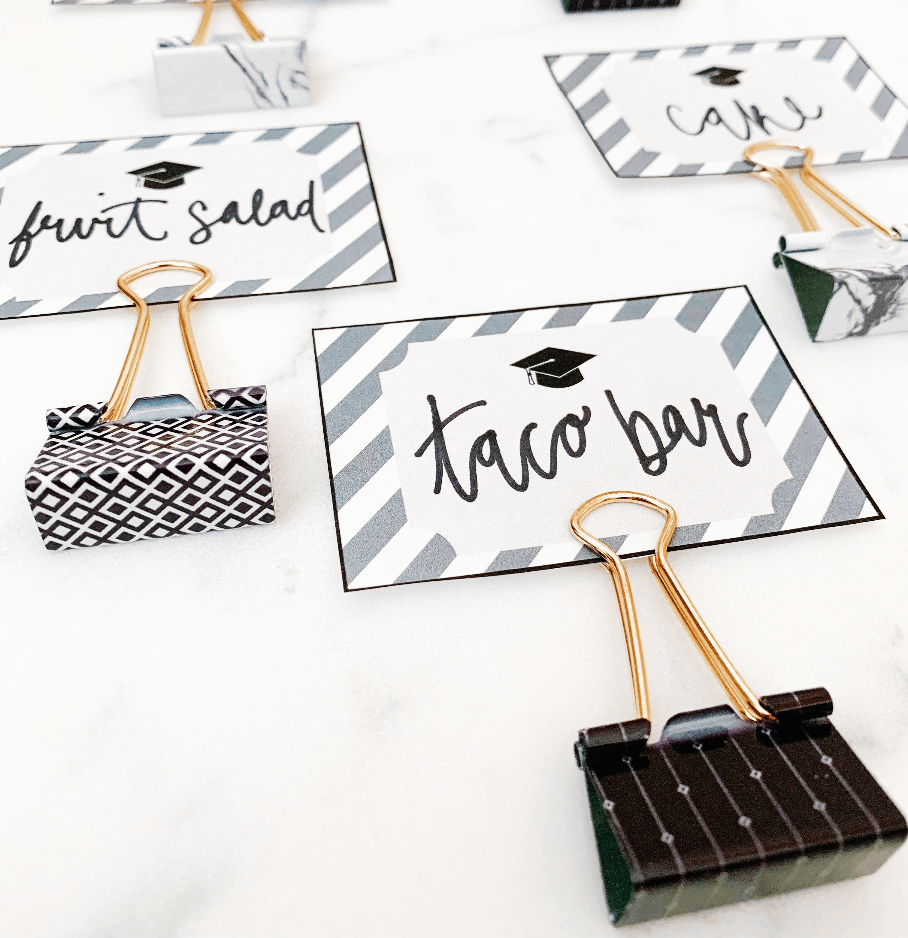 free printable graduation party food labels by sophia lee