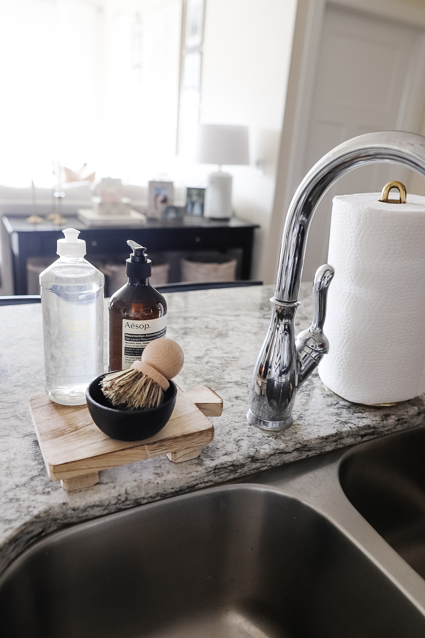 Under Kitchen Sink Organization Ideas  Kitchen sink organization, Kitchen  soap dispenser, Clean kitchen sink