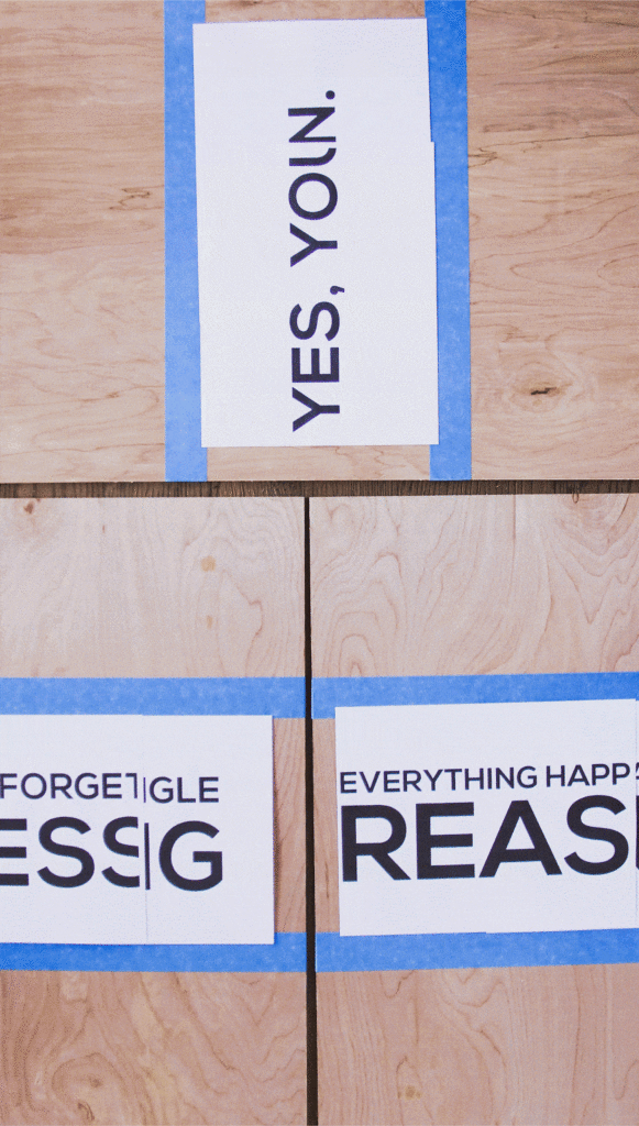 wood boards lined up for dorm room diy project