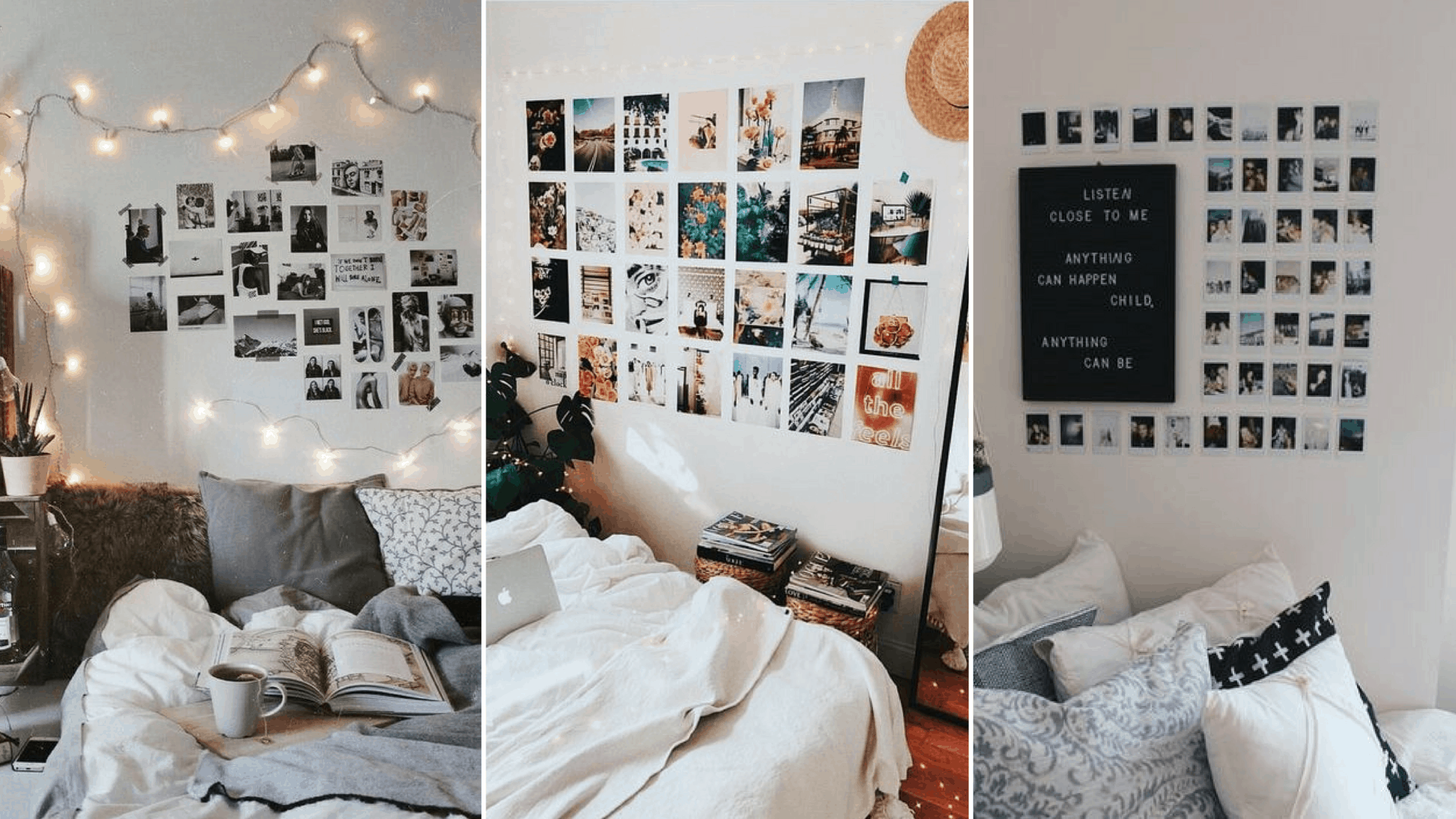 8 Cute Gallery Wall Ideas To Copy For Your College Dorm Room By Sophia Lee