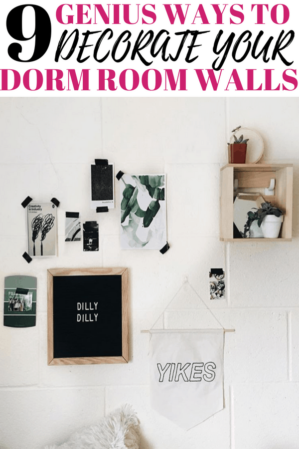 ways to decorate your dorm room walls in college