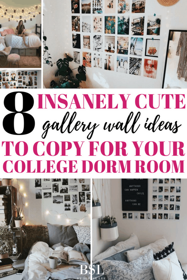 cute gallery wall ideas for a college dorm room