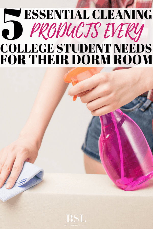 dorm room cleaning products college students need