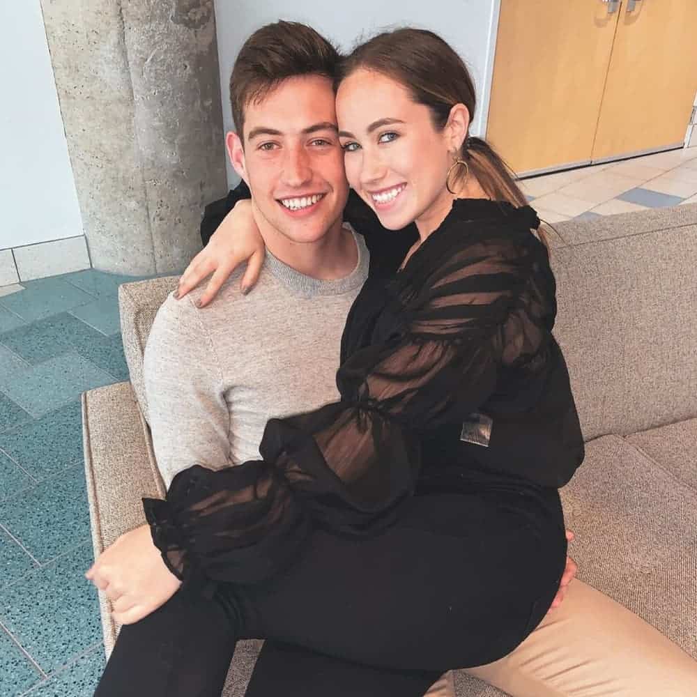 Sophia sitting on boyfriend's lap in 2019.
