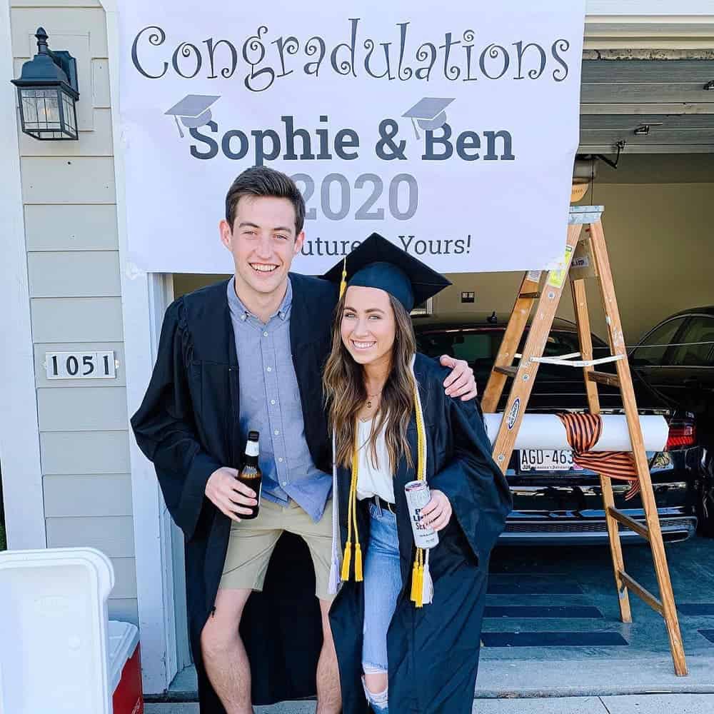 Sophia and boyfriend graduating in 2020.