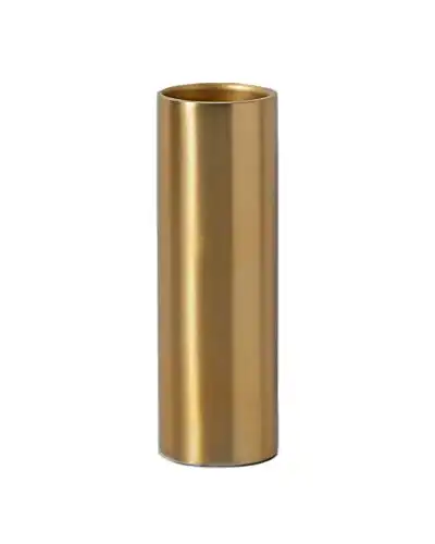 Serene Spaces Living Matte Gold Floral Cylinder Vase, Stylish Flower Vases for Centerpieces at Weddings, Party Tables, Dining or Coffee Table, Thanksgiving, Fall Decor, Measures 6" Tall & 2&q...