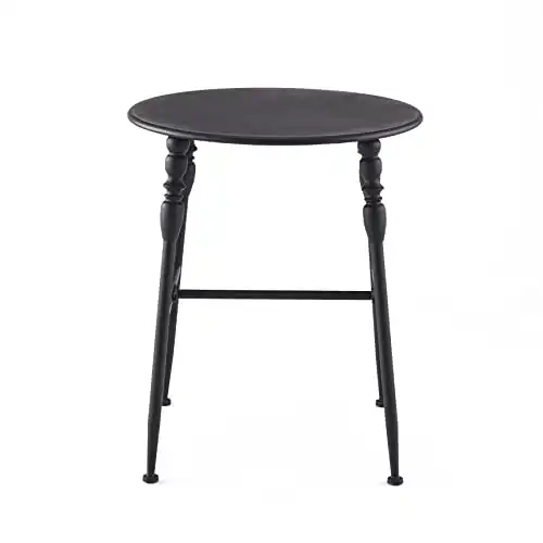 Metal Vintage Table - Farmhouse Spindle Leg Dining Windsor Table - Black