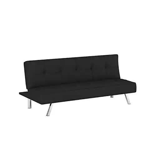 Serta Rane Convertible Sofa Bed, 66.1" W x 33.1" D x 29.5" H, Black