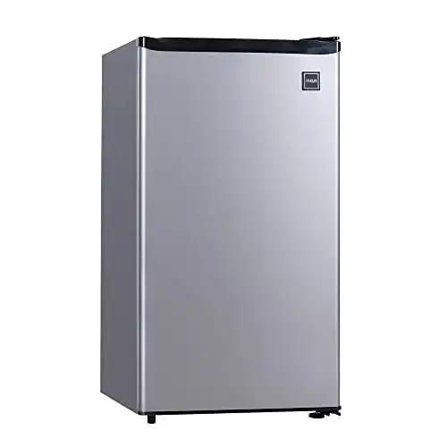 Euhomy Mini Fridge with Freezer, 3.2 Cu.Ft Compact Refrigerator with  freezer, 2 Door Mini Fridge with freezer For Dorm/Bedroom/Office/Apartment-  Food Storage or Drink Beer(New Silver) 