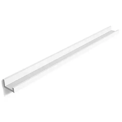 SONGMICS Floating Shelf, Wall Shelf Ledge 3.9 x 43.3 Inches with Front Edge, for Picture Frames, Books, Spice Jars, Living Room, Bathroom, Kitchen, Easy Assembly, White ULWS46WT