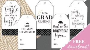 Best Free Printable Graduation Gift Tags - By Sophia Lee