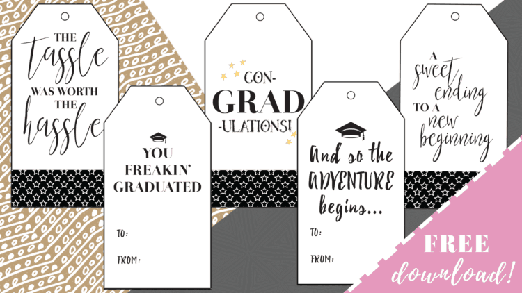 Best Free Printable Graduation Gift Tags - By Sophia Lee