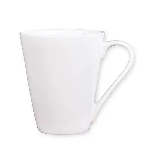 Coffee Mug Simple Pure White Large Ceramic Coffee Milk Cup Porcelain Mugs (white, 1)