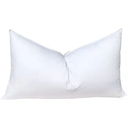 Pillowflex Synthetic Down Pillow Insert - 20x30 Down Alternative Pillow, Ultra Soft Body Pillow, Large Standard Body Bed Sleeping Pillow - 1 Decorative Pillow Form