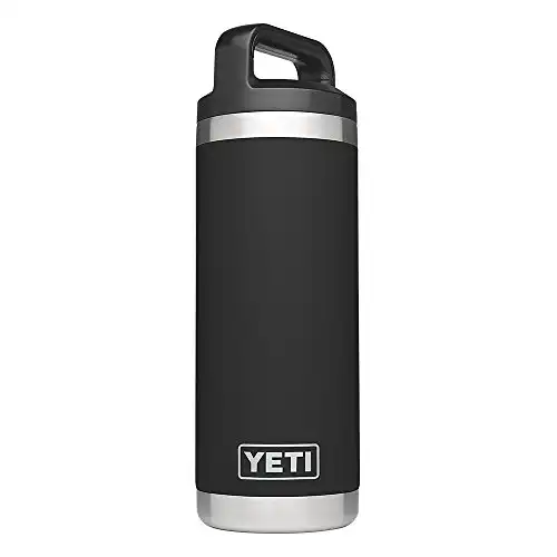 YETI Rambler 18 oz Bottle, Vacuum Insulated, Stainless Steel with TripleHaul Cap, Black