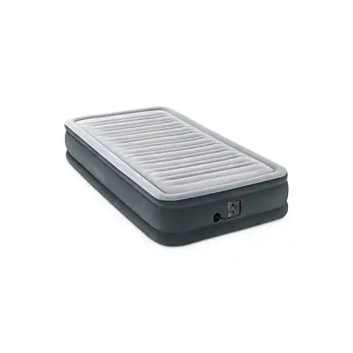 Intex Comfort Plush Mid Rise Dura-Beam Airbed with Internal Electric Pump, Bed Height 13", Twin