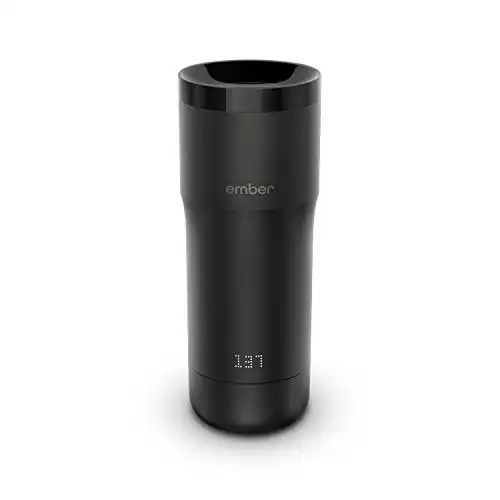 Ember Temperature Control Travel Mug, 12 Ounce, 2-hr Battery Life, Black - App Controlled Heated Coffee Travel Mug