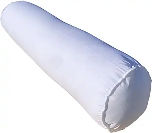 Pillowflex Bolster Pillow (10x36) - White Round Soft Roll Pillow with Plush Polyester Filling, Comes in a Poly-Cotton Shell, Odorless, Lint, and Dust-Free, No Lumps Stuffing for Pillows