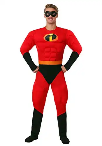 Disguise mens Unisex - Deluxe Muscle Mr Incredible Adult Sized Costumes, Red, XL 42-46 US