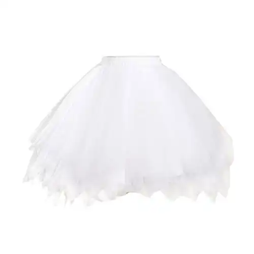 Honeystore Women's Tutu Petticoat Skirt Prom Evening Occasion Accessory White