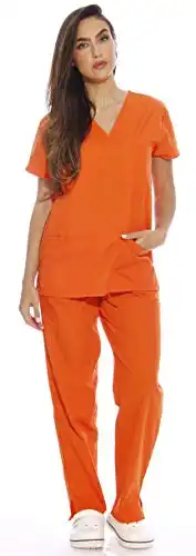 22250V-M Orange Just Love Women's Scrub Sets / Medical Scrubs / Nursing Scrubs,Orange,Medium