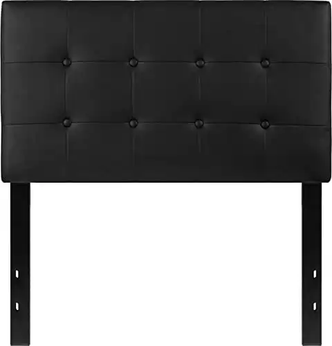Flash Furniture Lennox Tufted Upholstered Twin Size Headboard in Black Vinyl