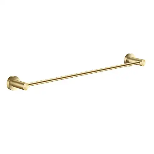 Marmolux Acc Towel Bars for Bathroom Lawrel Series Stainless Steel 24 Inches Bath Rack Hotel Style Invisible Wall Mount Hanger Washcloth Holder Rail Hand Towel Rod Gold Bronze Brushed Finish