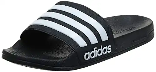 adidas Men's Adilette Shower Slides Black/White/White 4