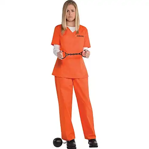 Orange Prisoner Costume for Women, Standard, by Amscan