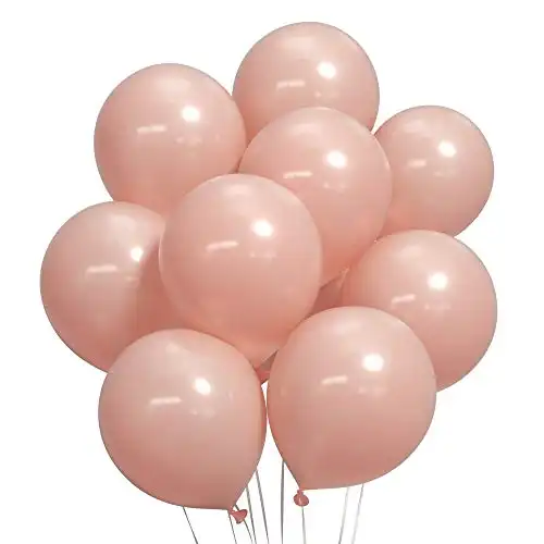 Dusty Pink Balloons 12 Inch 50 Pack Rose Pink Balloon for Sweet 16 Birthday Engagement Wedding Bridal Baby Shower Graduation Birthday Party Decorations