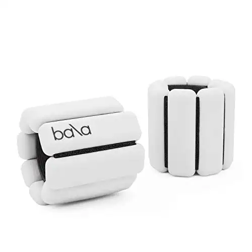 Bala Bangles - Set of 2 (1lb Each) | Adjustable Wearable Wrist & Ankle Weights | Yoga, Dance, Barre, Pilates, Cardio, Aerobics, Walking | Bone