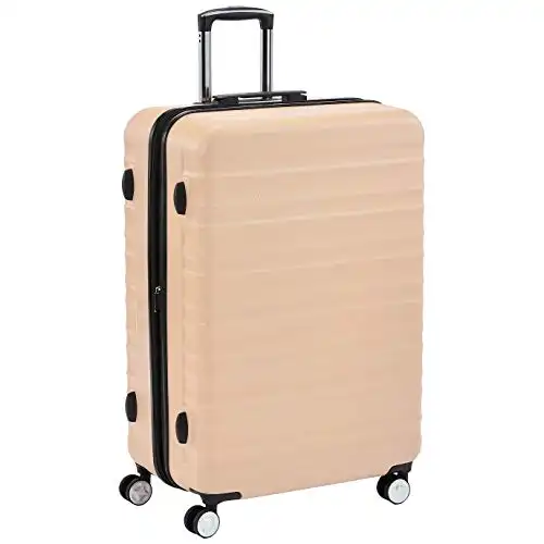 Amazon Basics Hardside Spinner Suitcase Luggage with Wheels, 28-Inch, Pink