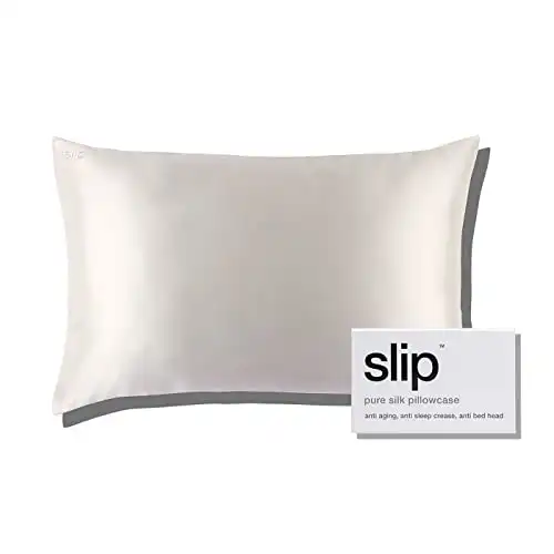 Slip Queen Silk Pillow Cases - 100% Pure 22 Momme Mulberry Silk Pillowcase for Hair and Skin - Queen Size Standard Pillow Case - Anti-Aging, Anti-BedHead, Anti-Sleep Crease, White (20" x 30"...