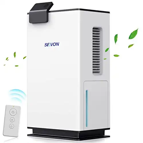 Dehumidifiers for Home Up to 7500 Cubic Feet, SEAVON Dehumidifier with Remote Controller, Auto-off, 2 Working Modes Quiet and Portable Dehumidifiers Perfect for Bedroom, Bathroom, Basement, RV