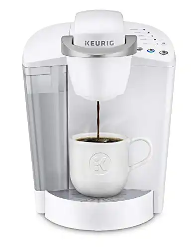 Keurig K-Classic Coffee Maker, Single Serve K-Cup Pod Coffee Brewer, 6 to 10 Oz. Brew Sizes, White