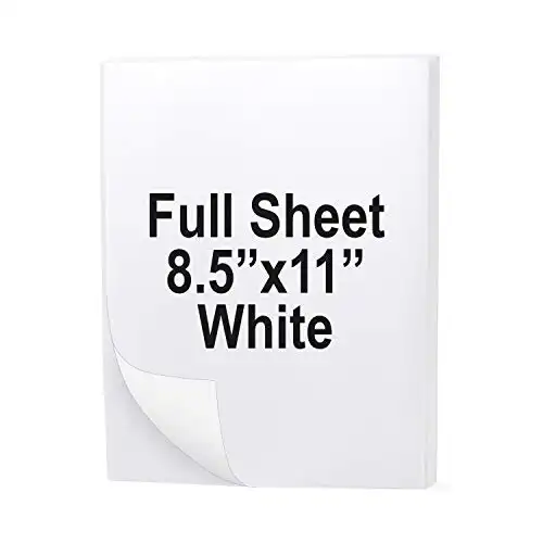 Buhbo Full Sheet Address Shipping Label 8.5" x 11" Sticker Labels for Laser & Ink Jet Printers (100 Sheets)