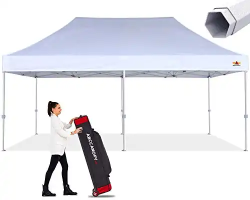 ABCCANOPY Commercial Ez Pop Up Canopy Tent 10×20 Premium-Series, White