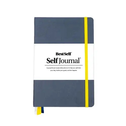 BestSelf Self Journal 13-Week Productivity Journal with Prompts, Undated Planner and Guided Journal for Women and Men, Navy