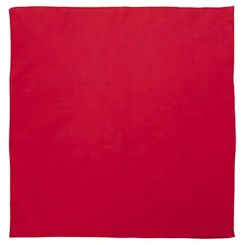 Large 100% Cotton Solid Color Blank Bandanas (22” x 22”) - Red Single Piece 22x22 - For Custom Printing, Handkerchief, Headband, Head Scarf - Double Sided Blank Color