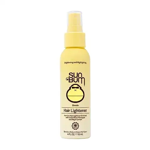 Sun Bum Blonde Formula Hair Lightener, 4 oz Spray Bottle, 1 Count, Blonde. For Blonde to Medium Brown Hair Types
