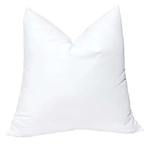Pillowflex Synthetic Down Pillow Insert – 22×22 Down Alternative Pillow, Ultra Soft Body Pillow, Large Standard Body Bed Sleeping Pillow – 1 Decorative Pillow Form