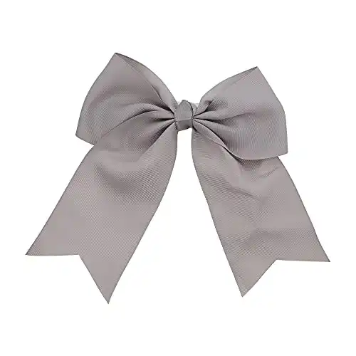 Light Grey Jumbo Bow Clip with Tails
