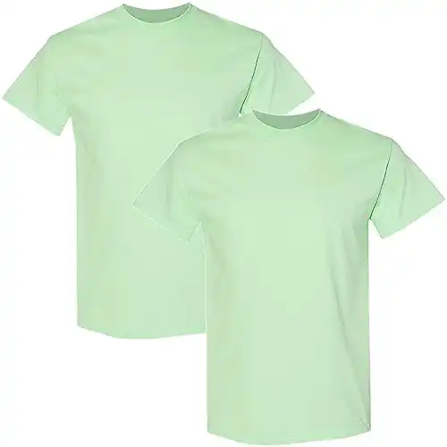Gildan Heavy Cotton T-Shirt G5000, Mint Green (2-Pack), Medium