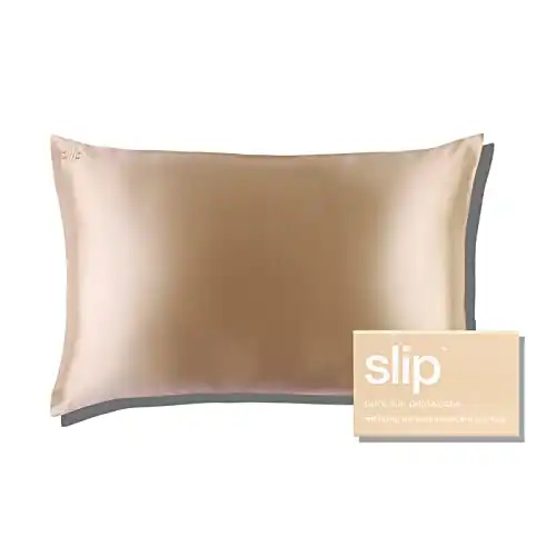 SLIP Queen Silk Pillow Cases - 100% Pure 22 Momme Mulberry Silk Pillowcase for Hair and Skin - Queen Size Standard Pillow Case - Anti-Aging, Anti-BedHead, Anti-Sleep Crease, Caramel (20" x 30&quo...