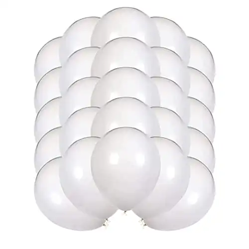 25PCS 12 Inch White Balloons White Decorations for White Baby Shower Party White Balloon Arch Kit for White Birthday Decorations