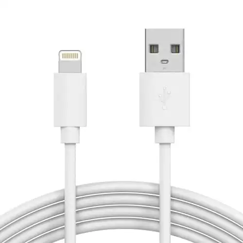 TALK WORKS Fast-Charge Lightning Cable-MFi-Certified for Apple iPhone 14, 14 Pro, 14 Plus, 13 , 13 Pro , 12, 11 Pro/Max/Mini/Plus, XR, XS/Max, AirPods - 10ft Long, Heavy-Duty Cord, White