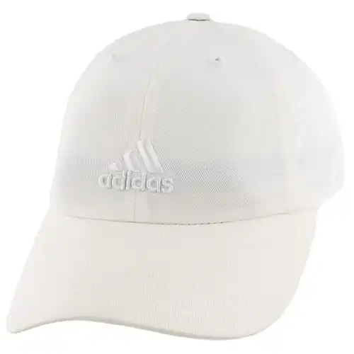 adidas Women's Saturday Relaxed Fit Adjustable Hat, White, One Size