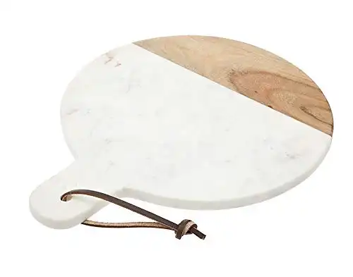 Godinger Marble and Wood Round Cheese Board