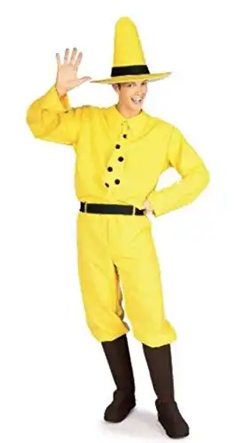 Rubie's mens Curious George Man in the Hat Adult Sized Costumes, Yellow, One Size US
